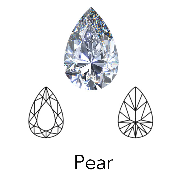 由头发或骨灰制成的 LONITÉ 纪念钻石梨形切割展示